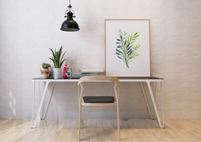 minimalist textural subtle wallpaper installation in office